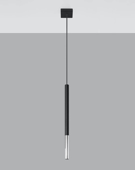 Lampa wisząca MOZAICA 1 czarny/chrom + 1x Żarówka LED G9 4000K Zimna 3W 204lm