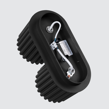 Plafon AURA 2 czarny GU10 + 2X Żarówka LED GU-10 4000K Zimna 7W 530lm