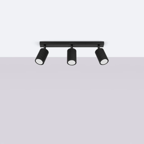 Plafon KARBON 3L czarny