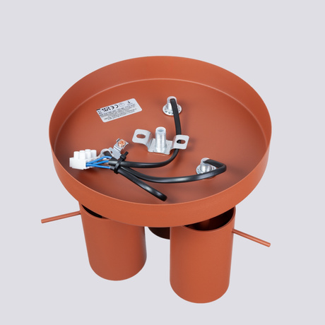 Plafon RING 3P ochra czerwona + 3x Żarówka LED GU-10 3000K Ciepła 7W 510lm