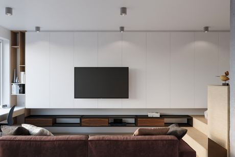 Plafon TIUBE szary + 1x Żarówka LED GU10 AR111 3000K CIEPŁA 12W 800lm