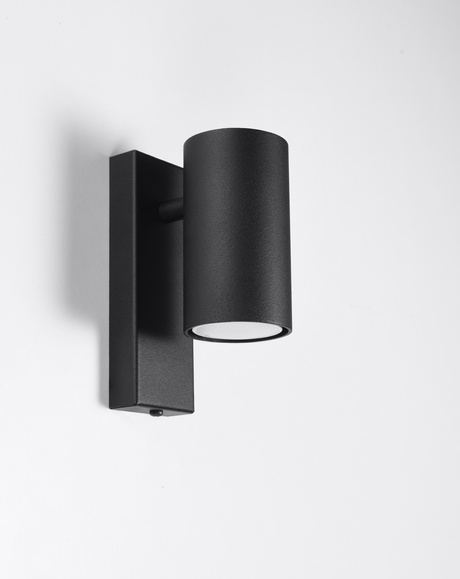 Kinkiet UTTI czarny + 1x Żarówka LED GU-10 4000K Zimna 7W 630lm