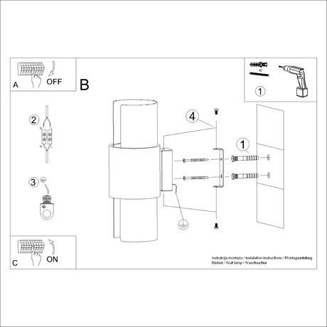 Kinkiet FLASH 2 biały + 2x Żarówka LED E27 3000K Ciepła 7,5W 620lm