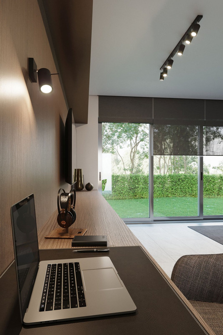 Kinkiet RING czarny + 1x Żarówka LED GU-10 3000K Ciepła 7W 620lm