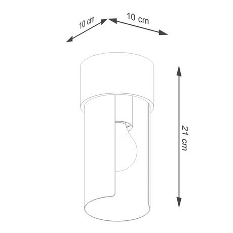 Plafon FLASH biały + 1x Żarówka LED E27 3000K Ciepła 7,5W 620lm