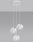 Lampa wisząca TULOS 3P biała + 3x Żarówka LED E27 4000K Zimna 7,5W 650lm