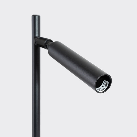 Lampa biurkowa PASTELO czarna + 1x Żarówka LED G9 4000K Zimna 4,5W 460lm