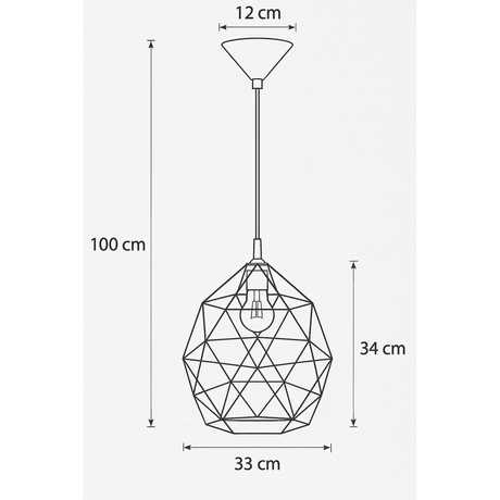 Lampa wisząca TRIOM 30 czarna