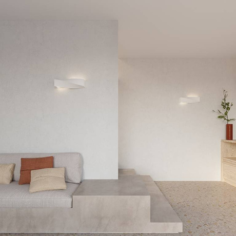 Kinkiet ceramiczny SIGMA biały + 1x Żarówka LED E27 3000K Ciepła 7,5W 620lm