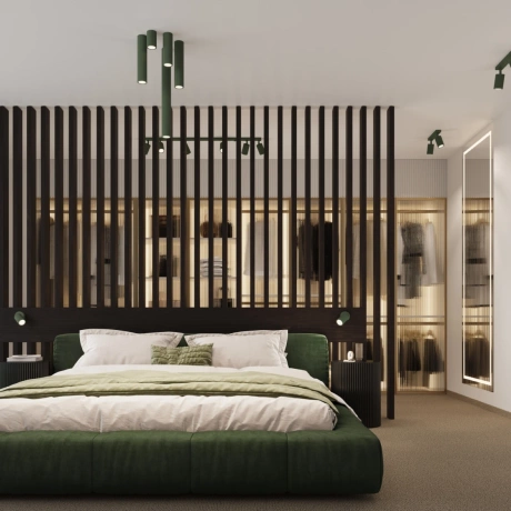 Plafon KARBON 4 zielony oliwkowy