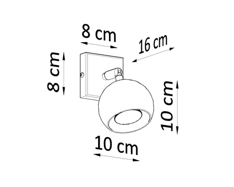 Kinkiet OCULARE 1 biały + 1x Żarówka LED GU-10 4000K Zimna 7W 630lm