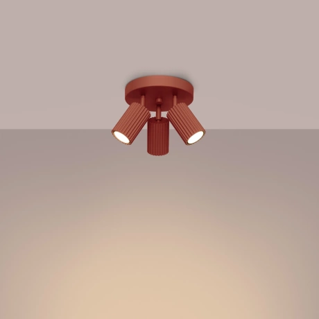 Plafon KARBON 3P ochra czerwona