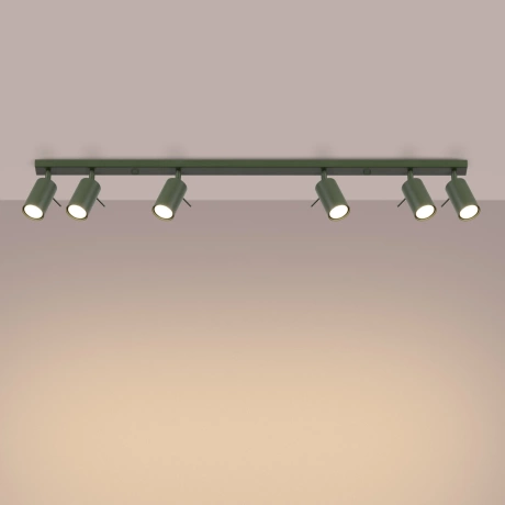 Plafon RING 6L zielony oliwkowy