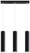 Lampa Wisząca LAGOS 3 czarny + 3x Żarówka LED GU-10 4000K Zimna 7W 630lm