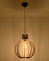 Lampa wisząca ARANCIA naturalne drewno + 1x Żarówka LED E27 4000K Zimna 7,5W 650lm