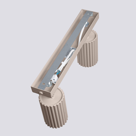 Plafon KARBON 2 taupe + 2X Żarówka LED GU-10 4000K Zimna 7W 530lm