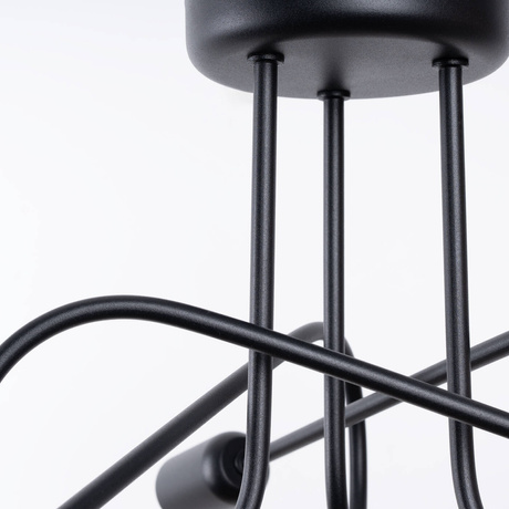 Żyrandol SUPEŁ 3 czarny = 3X Żarówka LED E27 3000K 7W 760lm