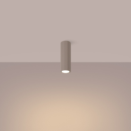 Plafon KARBON 20 taupe + 1X Żarówka LED GU-10 3000K Ciepła 7W 510lm