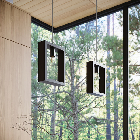 Lampa wisząca ARIES wenge + 1x Żarówka LED E27 3000K 7W 760lm