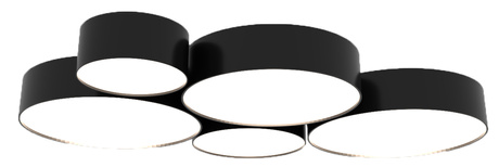 Plafon sufitowy ARENA 55 SZARA + 4x Żarówka LED E27 4000K Zimna 7,5W 650lm