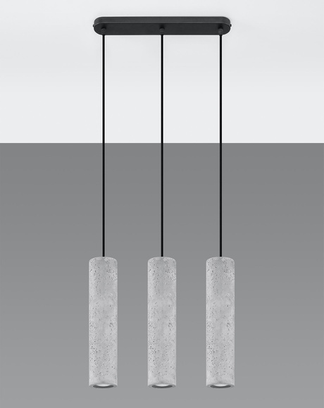 Lampa wisząca LUVO 3 + 3x Żarówka LED GU-10 4000K Zimna 7W 630lm