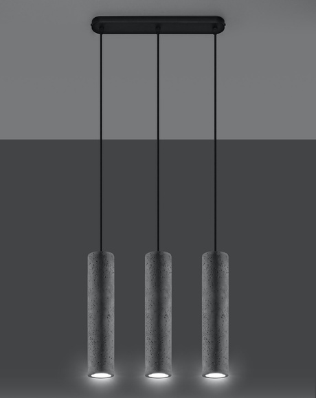 Lampa wisząca LUVO 3 + 3x Żarówka LED GU-10 4000K Zimna 7W 630lm