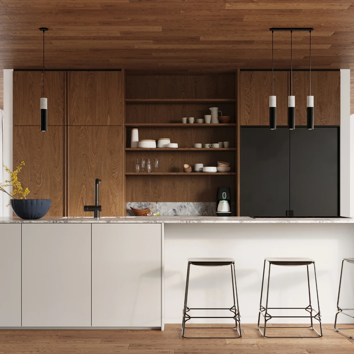 Lampa wisząca BORGIO 2 czarna