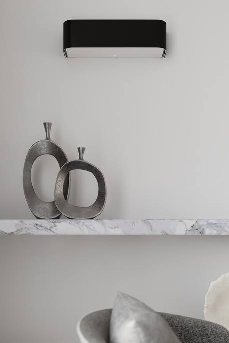 Kinkiet LOKKO czarny + 2x Żarówka LED E27 3000K Ciepła 7,5W 620lm