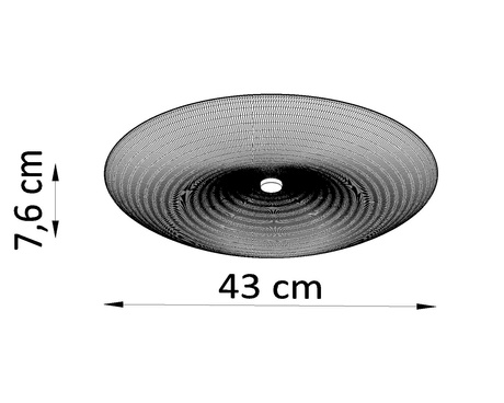 Plafon FUSION 430 + 4x Żarówka LED E27 3000K Ciepła 7,5W 620lm