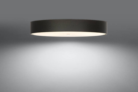 Plafon SKALA 90 czarny + 6x Żarówka LED E27 3000K Ciepła 7,5W 620lm