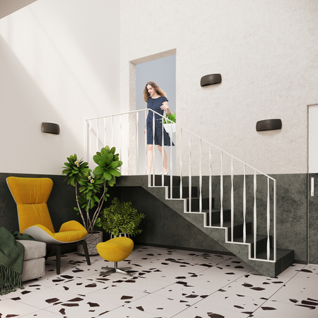 Kinkiet ceramiczny PONTIUS czarny + 1x Żarówka LED G9 4000K Zimna 4,5W 530lm