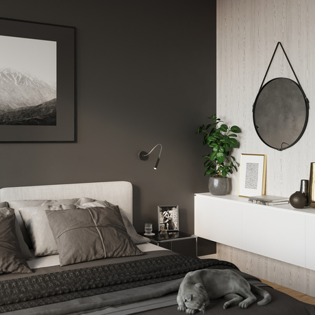 Kinkiet AXIL czarny + 1x Żarówka LED G9 3000K Ciepła 4,5W 510lm