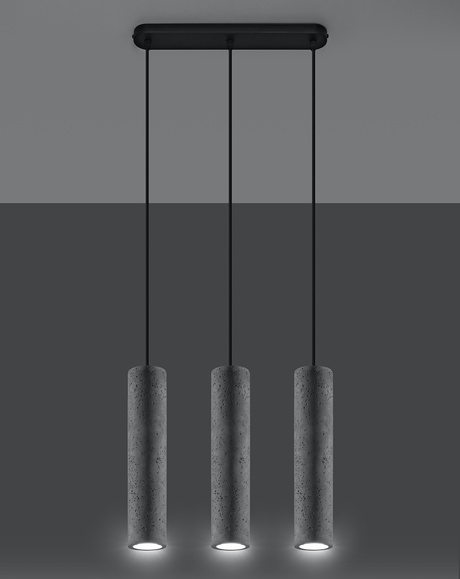 Lampa wisząca LUVO 3 + 3x Żarówka LED GU-10 4000K Zimna 7W 630lm