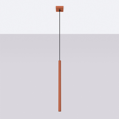 Lampa wisząca PASTELO 1 ochra czerwona + 1x Żarówka LED G9 4000K Zimna 4,5W 460lm