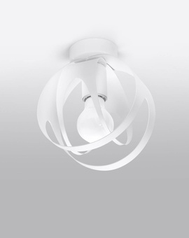 Plafon TULOS biały + 1x Żarówka LED E27 4000K Zimna 7,5W 650lm