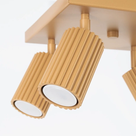 Plafon KARBON 4 złoty