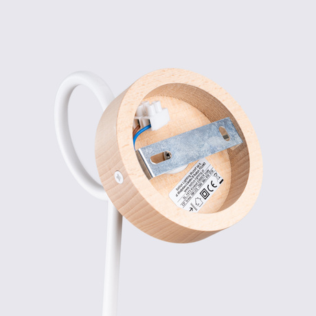 Kinkiet EMBER biały + 1x Żarówka LED E27 3000K Ciepła 7,5W 620lm