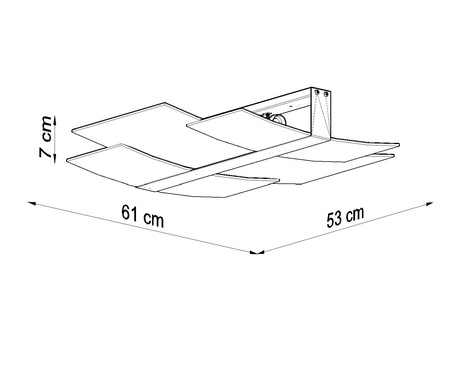 Plafon CELIA biała + 3x Żarówka LED E27 4000K Zimna 7,5W 650lm