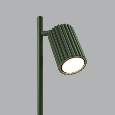 Lampa biurkowa KARBON zielona oliwka + 1x Żarówka LED GU-10 4000K Zimna 7W 530lm