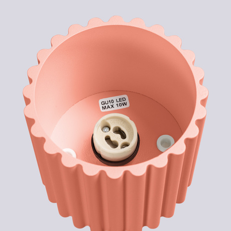 Plafon AURA 1 brzoskwiniowy GU10 + 1X Żarówka LED GU-10 4000K Zimna 7W 530lm