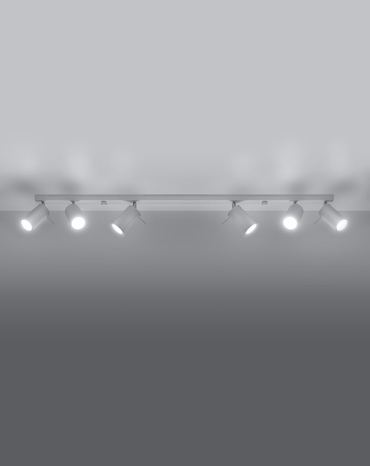 Plafon RING 6L biały + 6x Żarówka LED GU-10 4000K Zimna 7W 630lm