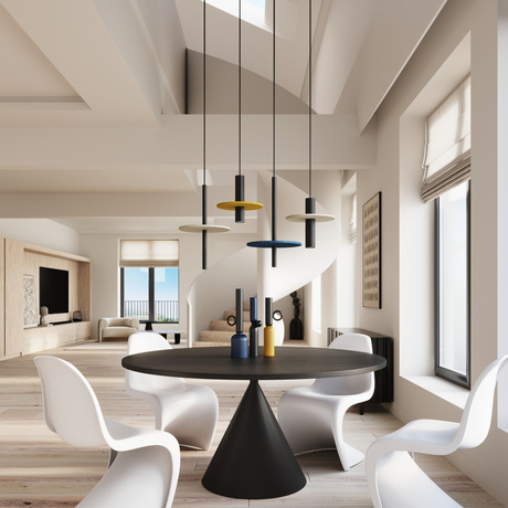 Lampa wisząca PELTA 1 czarna/granatowa