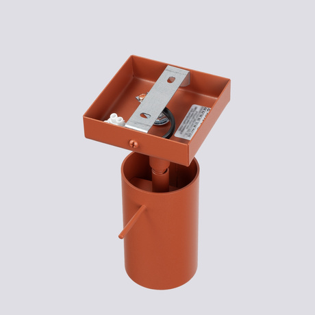 Kinkiet RING ochra czerwona + 1x Żarówka LED GU-10 4000K Zimna 7W 530lm