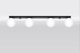 Plafon YOLI 4 czarny + 4x Żarówka LED G9 4000K Zimna 4,5W 460lm