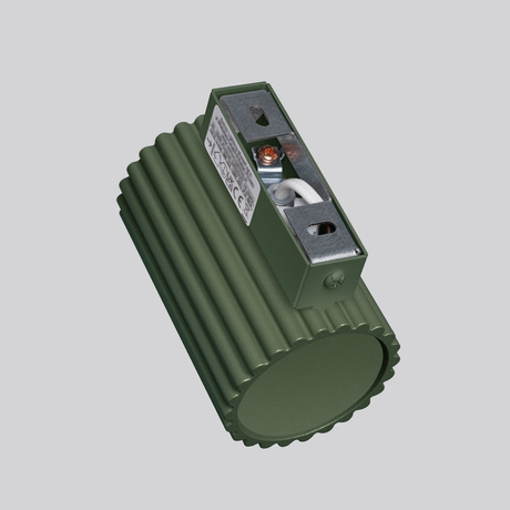 Kinkiet KARBON 10 zielony oliwkowy + 1x Żarówka LED GU-10 3000K Ciepła 7W 510lm