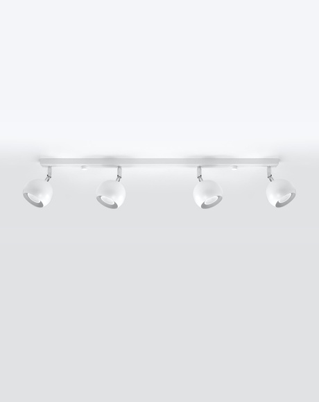 Plafon OCULARE 4L biały + 4x Żarówka LED GU-10 4000K Zimna 7W 630lm