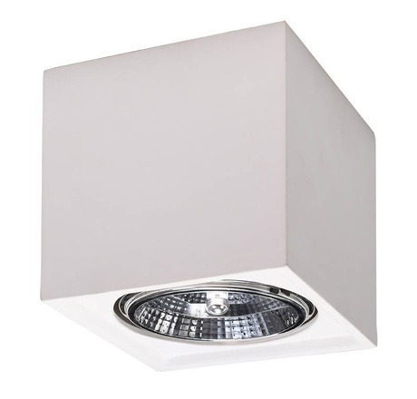 Plafon ceramiczny SEIDA biały + 1x Żarówka LED GU10 AR111 3000K CIEPŁA 10W 800lm