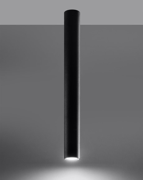 Plafon LAGOS 60 czarny + 1x Żarówka LED GU-10 4000K Zimna 7W 630lm