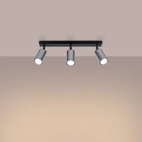 Plafon WINX 3 czarny/chrom