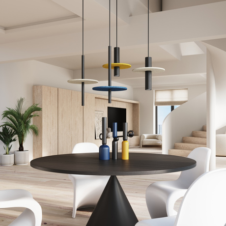 Lampa wisząca PELTA 1 czarna/granatowa